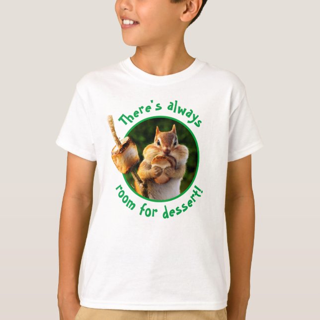 Chipmunk Eating Marshmallow T-Shirt (Front)