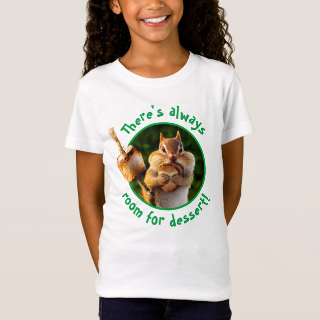 Chipmunk Eating Marshmallow T-Shirt (Front)