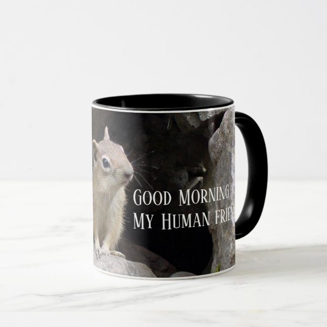 Chipmunk Good Morning Mug Drinkware (Front Right)