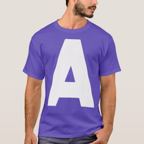 Chipmunk Halloween Carnival Group Costume Letter A T_Shirt