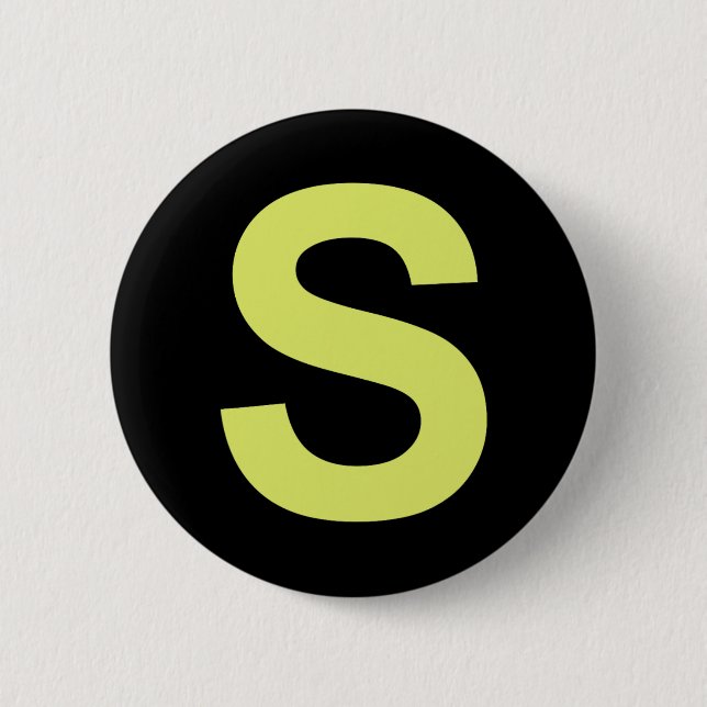 Chipmunk Halloween Carnival Group Costume Letter S Button (Front)