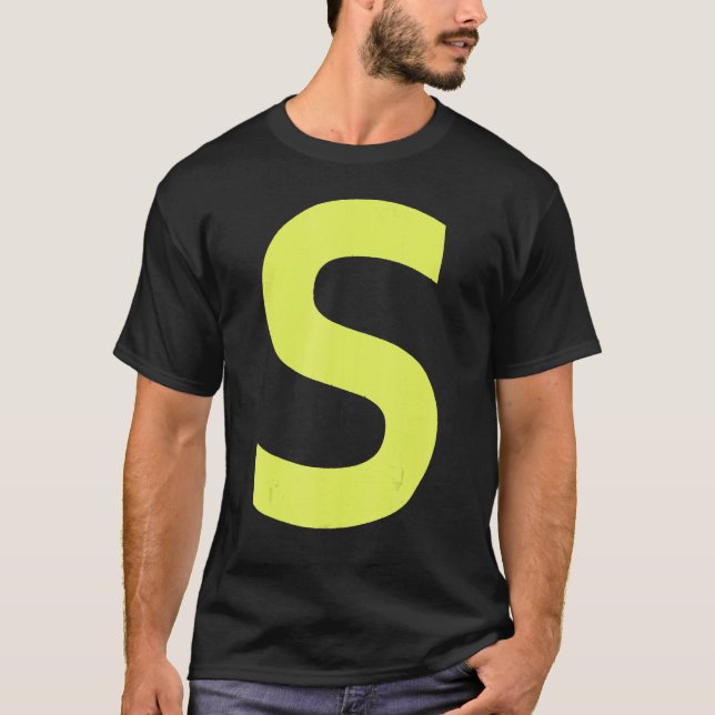 Chipmunk Halloween Carnival Group Costume Letter S T-Shirt (Front)