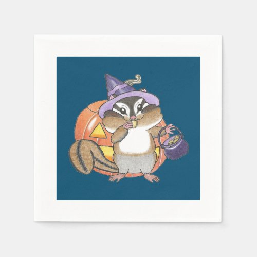 Chipmunk Halloween  Paper Napkins