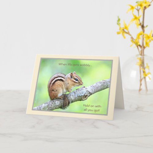 Chipmunk Hold on with all you got Card