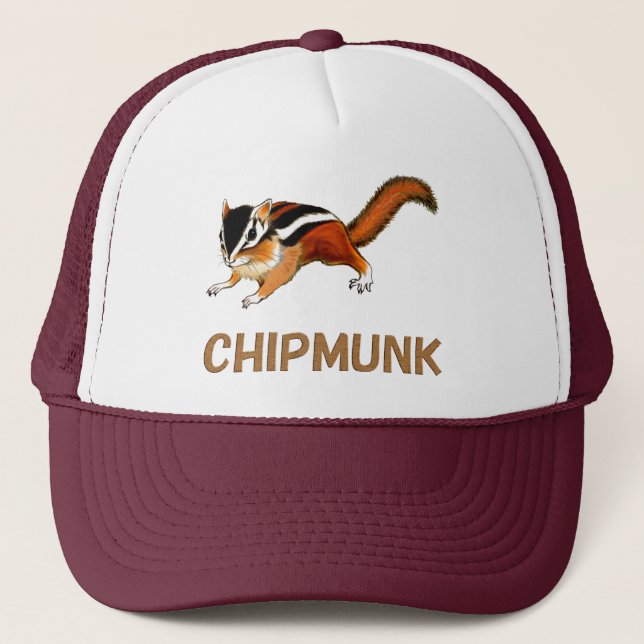 Chipmunk illustration (2) trucker hat (Front)