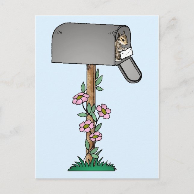 Chipmunk in a Mailbox Postcard (Front)