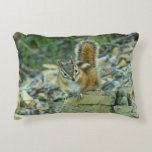 Chipmunk in Glacier National Park Accent Pillow