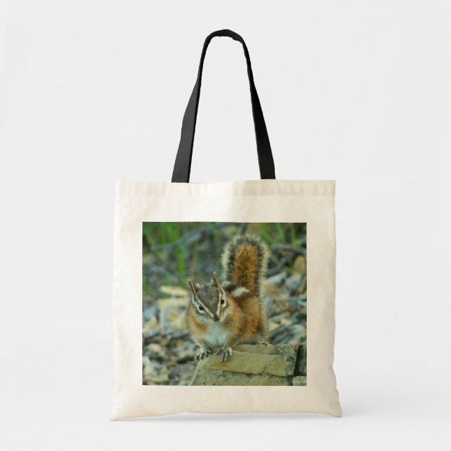 Chipmunk in Glacier National Park Tote Bag (Front)