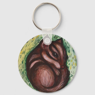 Chipmunk in Spring Keychain