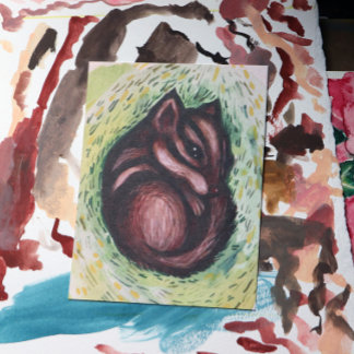 Chipmunk in Spring Postcard