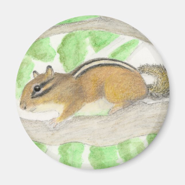 Chipmunk in the Apple Tree Magnet (Front)