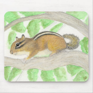 Chipmunk in the Apple Tree Mouse Pad
