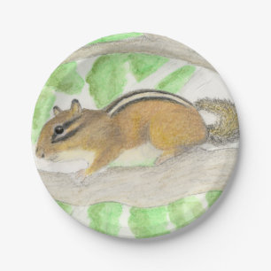 Chipmunk in the Apple Tree Paper Plates