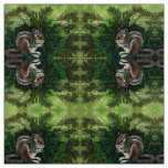 Chipmunk in The Moss Forest Fabric