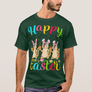 Chipmunk Lover Funny Easter Egg Bunny Chipmunk Hap T-Shirt