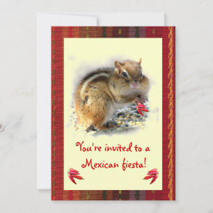 Chipmunk Mexican Fiesta Invitation