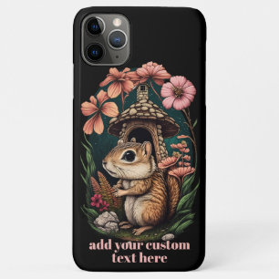 Chipmunk Mushroom Wildflower Cottagecore Custom iPhone 11 Pro Max Case
