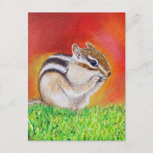 Chipmunk Painting Postcard