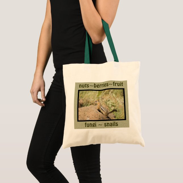 Chipmunk Peering Over A Rock Tote Bag (Front (Product))