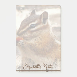 Chipmunk personalized post-it notes