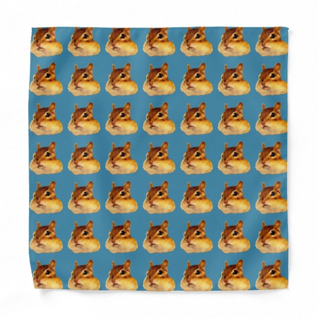 Chipmunk Photo Handkerchief! シマリスのフォト・ハンカチ！ Bandana (Front)