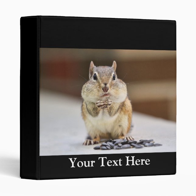 Chipmunk Picture 3 Ring Binder (Front/Spine)