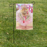 Chipmunk Plum Fairy Garden Flag