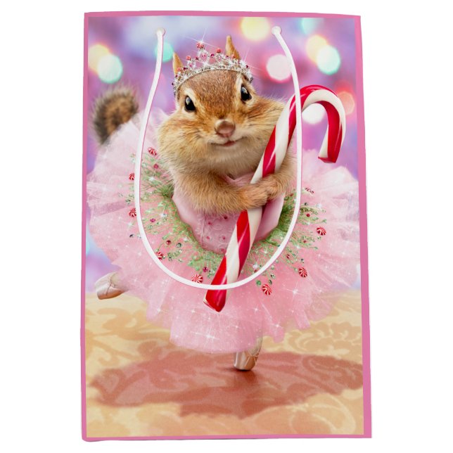 Chipmunk Plum Fairy Medium Gift Bag (Front)