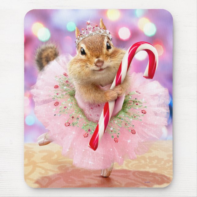 Chipmunk Plum Fairy Mouse Pad (Front)