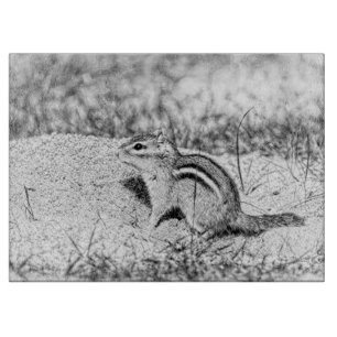 Chipmunk Sketch Cutting Board