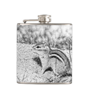 Chipmunk Sketch Flask
