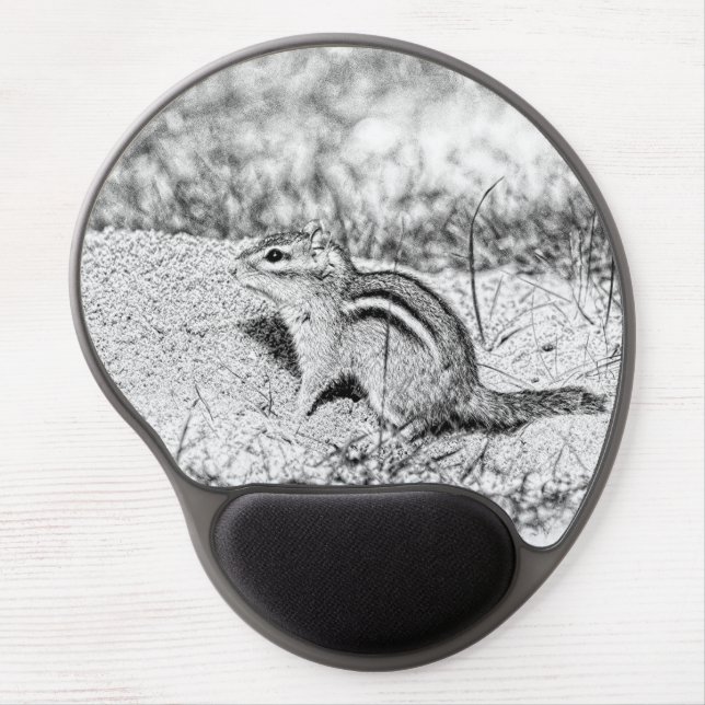 Chipmunk Sketch Gel Mouse Pad (Front)