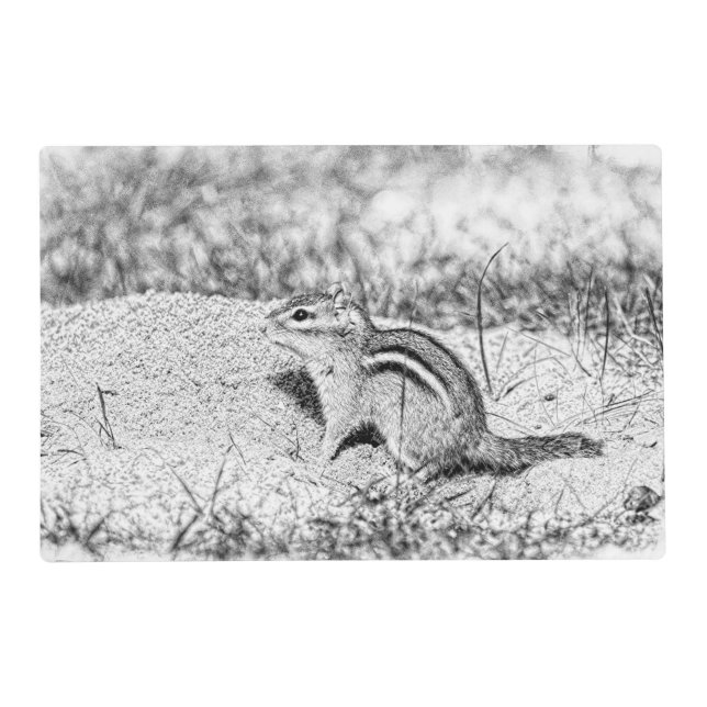 Chipmunk Sketch Placemat (Front)