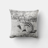 Chipmunk Stuffing His Face Throw Pillow