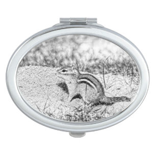 Chipmunk Sketch Vanity Mirror