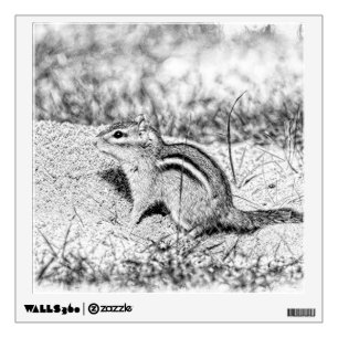 Chipmunk Sketch Wall Decal