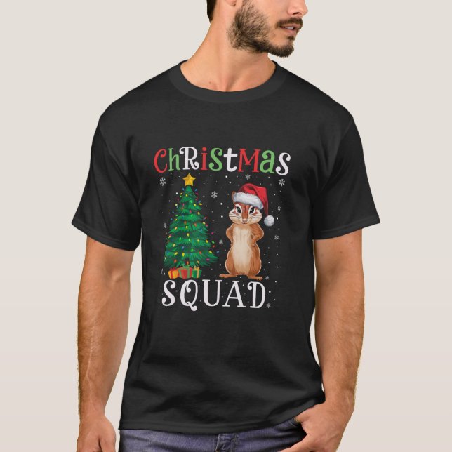 Chipmunk Squad Boys Girls Kids Christmas Tree Ligh T-Shirt (Front)