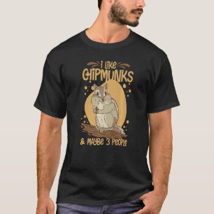 Chipmunk Squirrel Cute Pet House Animal Food Home T-Shirt