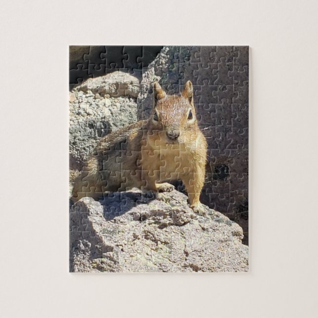 Chipmunk Stare Down Jigsaw Puzzle (Vertical)