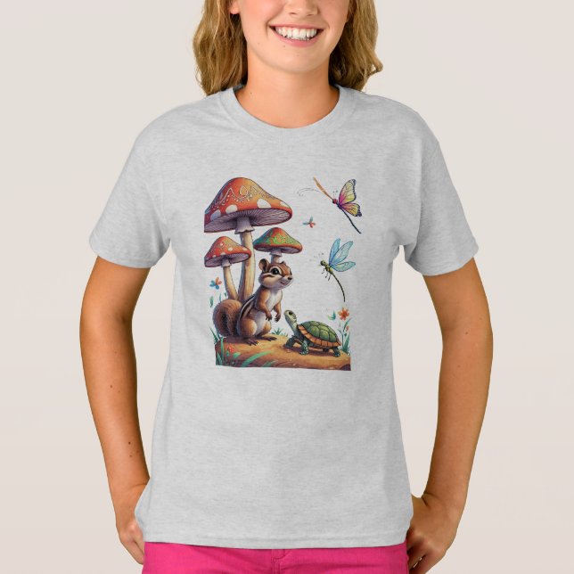 Chipmunk & Turtle T-Shirt (Front)