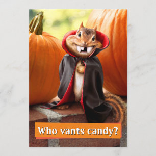 Chipmunk Vampire Invitation