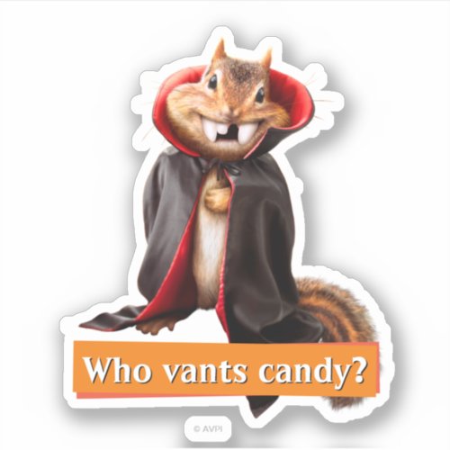 Chipmunk Vampire Sticker