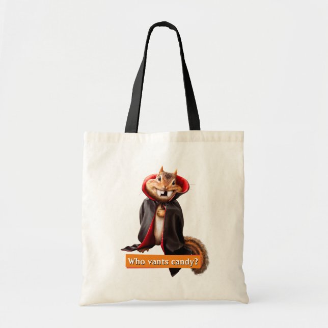Chipmunk Vampire Tote Bag (Front)