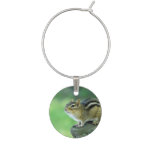 Chipmunk Wine Glass Charm