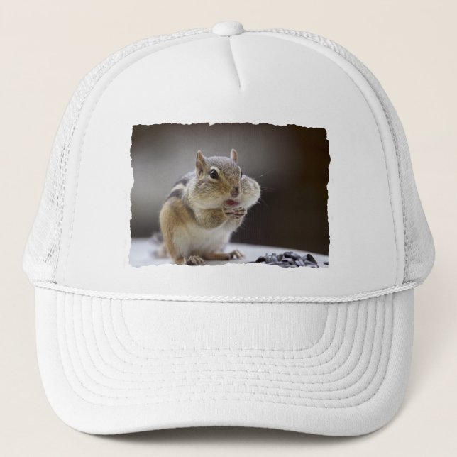 Chipmunk with Cheeks Full Photo Trucker Hat (Front)