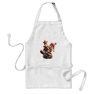 Chipmunk With Pine Cone Tree Adult Apron