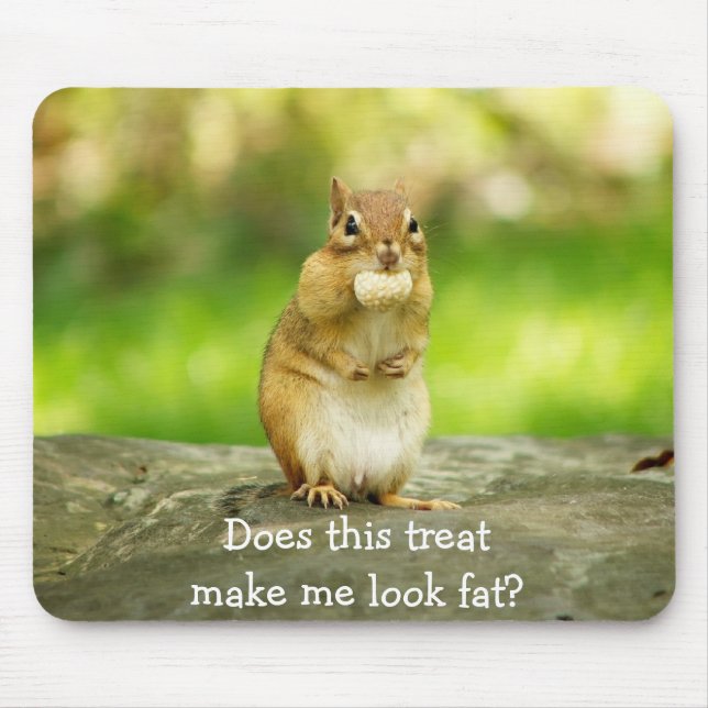 Chipmunk with treat mouse pad (Front)