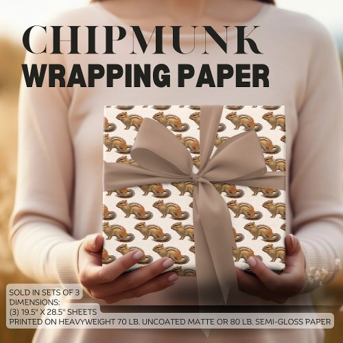 Chipmunk Wrapping Paper Sheets 
