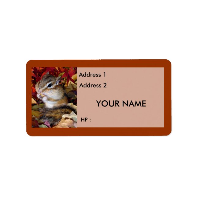 Chipmunks and Squirrels , Label (Front)