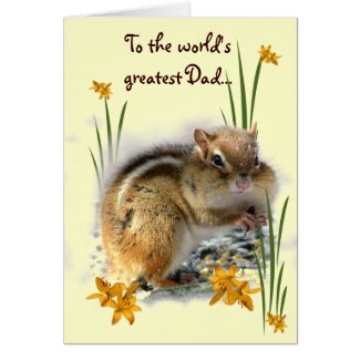 Chipmunks Fathers Day Greeting Card